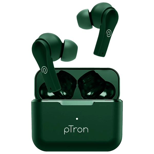 pTron Basspods Buds Plus TWS Earbuds with Environmental Noise Cancellation (IPX4 Water Resistant, 40 Hours Playtime, Green)_1