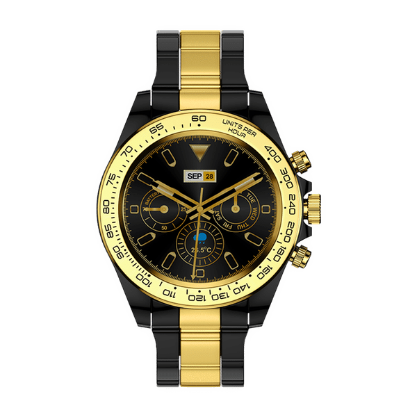 Fire-Boltt Blizzard Smartwatch with Bluetooth Calling (32.5mm HD Display, IP67 Water Resistant, Gold Black Strap)_1