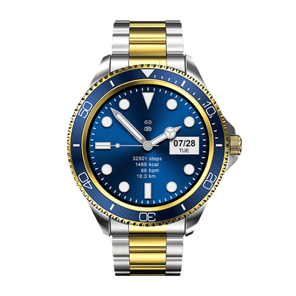 Fire-Boltt Quantum Smartwatch with Bluetooth Calling (32.5mm HD Display, IP67 Water Resistant, Sapphire Gold Strap)_1
