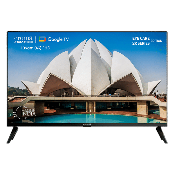 Buy Croma 109 cm (43 inch) Full HD LED Smart Google TV with Bezel Less  Display (2023 model) Online - Croma
