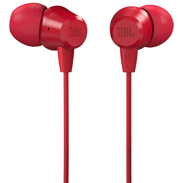 JBL C50HI Wired Earphone with Mic (In Ear, Red)_1