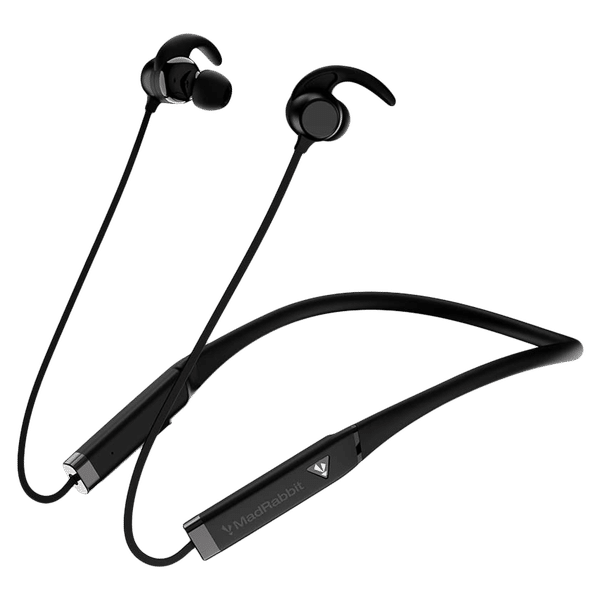 MadRabbit Bass On Pro Neckband with Environmental Noise Cancellation (IPX5 Water Resistant, Fast Charging, Black)_1