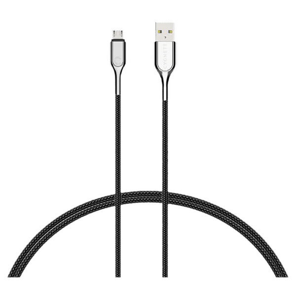 CYGNETT Armoured Type A to Micro USB 6.5 Feet (2M) Cable (Double Braided Nylon, Black)_1