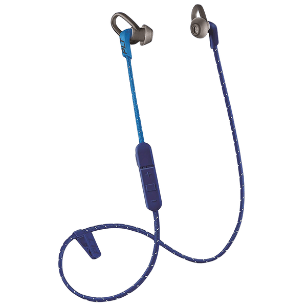 plantronics BackBeat 305 Neckband with Active Noise Cancellation (IPX5 Water Resistant, Patent Pending Eartip Design, Blue)_1