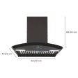 elica ISMART GLACE HAC BF LTW 60 NERO 60cm 1425m3/hr Ducted Auto Clean Wall Mounted Chimney with Touch Control Panel (Black)_2