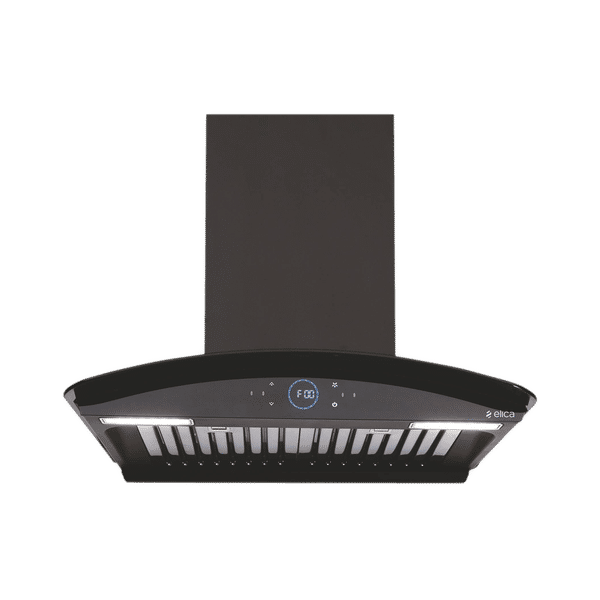 elica ISMART GLACE HAC BF LTW 60 NERO 60cm 1425m3/hr Ducted Auto Clean Wall Mounted Chimney with Touch Control Panel (Black)_1