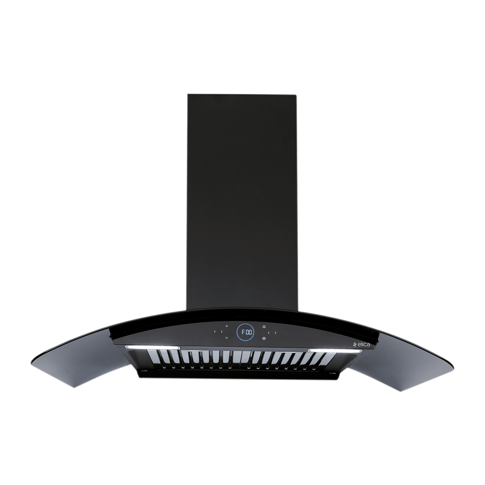 elica ISMART GLACE HAC BF LTW 90 NERO 90cm Ductless Wall Mounted Chimney with Powerful Suction (Black)