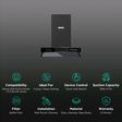 FABER AEROSTATION STAR PRO 3D AB TC 90cm 1095m3/hr Ducted Wall Mounted Chimney with Backlit Touch (Alligator Black)_3
