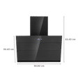 elica EFL S 611 BLDC HAC LTW VMS 60cm 1400m3/hr Ducted Auto Clean Wall Mounted Chimney with Touch Control Panel (Black)_2
