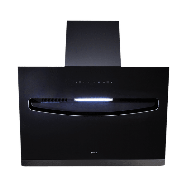 elica EFL S 907 BLDC HAC LTW VMS 90cm 1400m3/hr Ducted Auto Clean Wall Mounted Chimney with Touch Control Panel (Black)_1