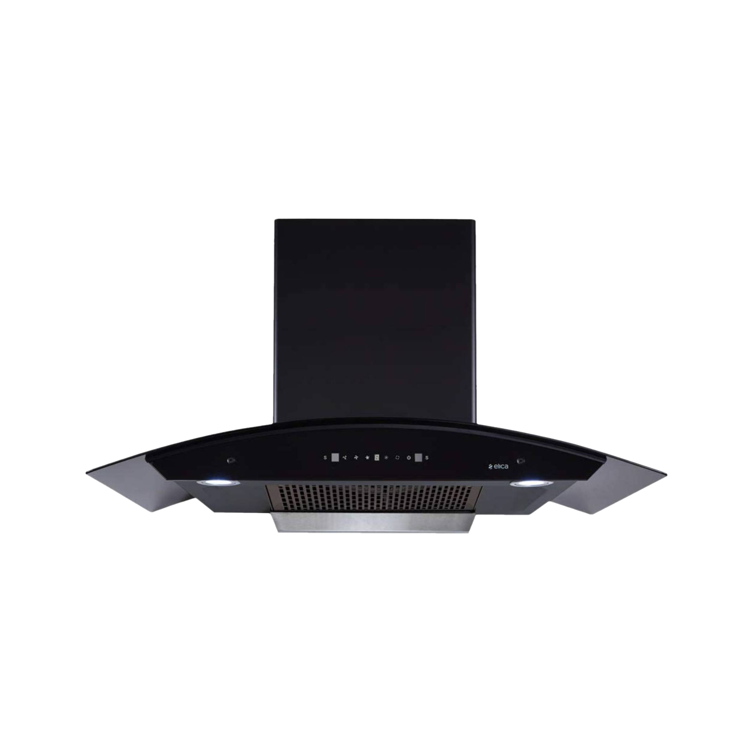 elica FLCG 900 HAC LTW MS NERO 90cm 1350m3/hr Ducted Auto Clean Wall Mounted Chimney with Touch Control Panel (Black)