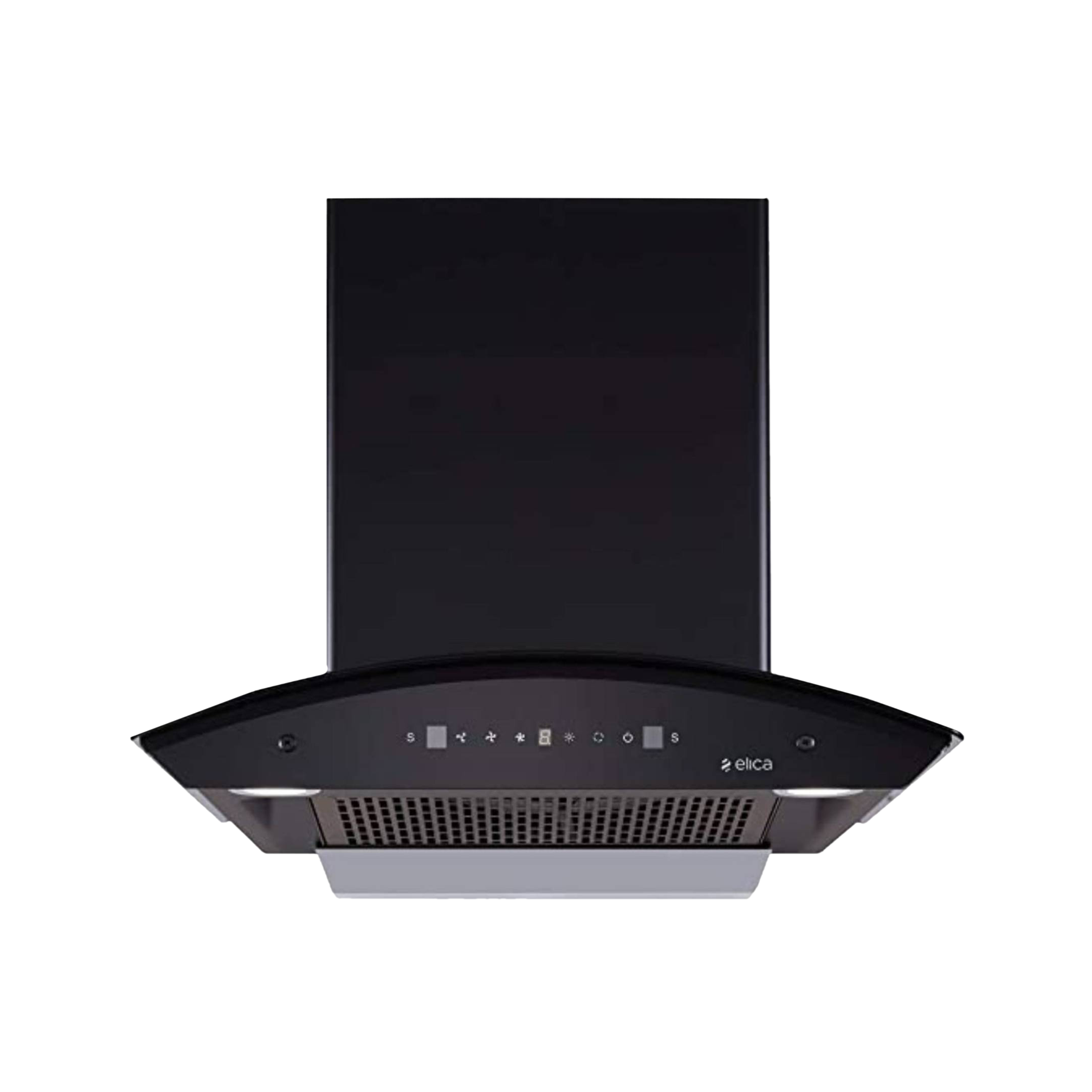 elica FLCG 600 HAC LTW MS NERO 60cm 1350m3/hr Ducted Auto Clean Wall Mounted Chimney with Touch Control Panel (Black)