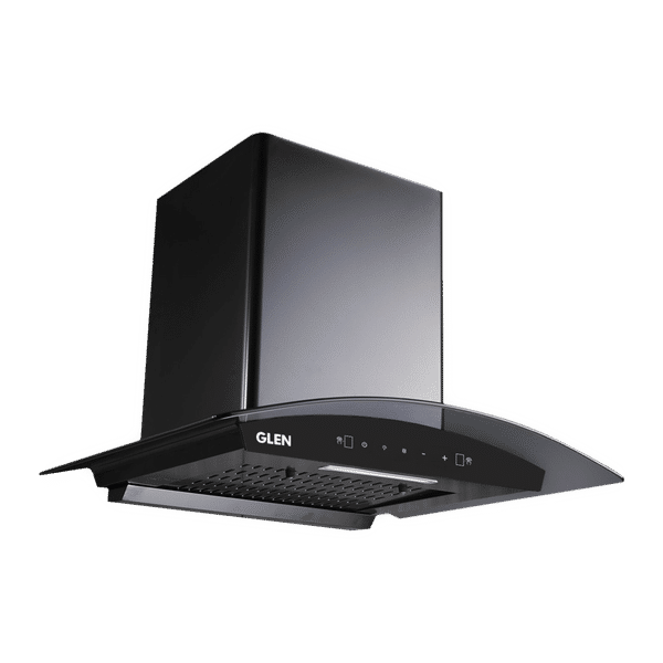 GLEN 6060 BL 60cm 1200m3/hr Ducted Auto Clean Wall Mounted Chimney with Touch Control Panel (Black)_1