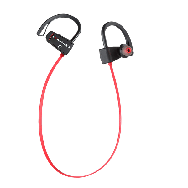 LUMIFORD XP20 Neckband with Passive Noise Cancellation (IPX7 Waterproof, Dual Pairing Technology, Red)_1