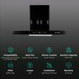 FABER SILENCIO 3D IND HC SC FL BK 90cm 1325m3/hr Ducted Auto Clean Wall Mounted Chimney with Touch Control Panel (Black)_3