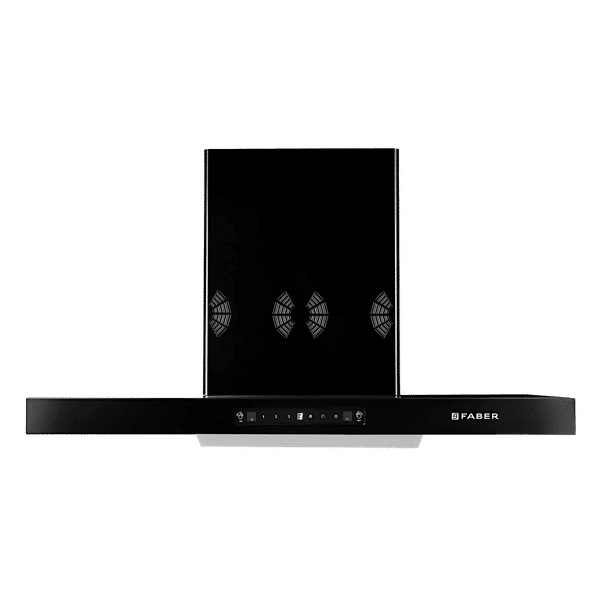 FABER SILENCIO 3D IND HC SC FL BK 90cm 1325m3/hr Ducted Auto Clean Wall Mounted Chimney with Touch Control Panel (Black)_1