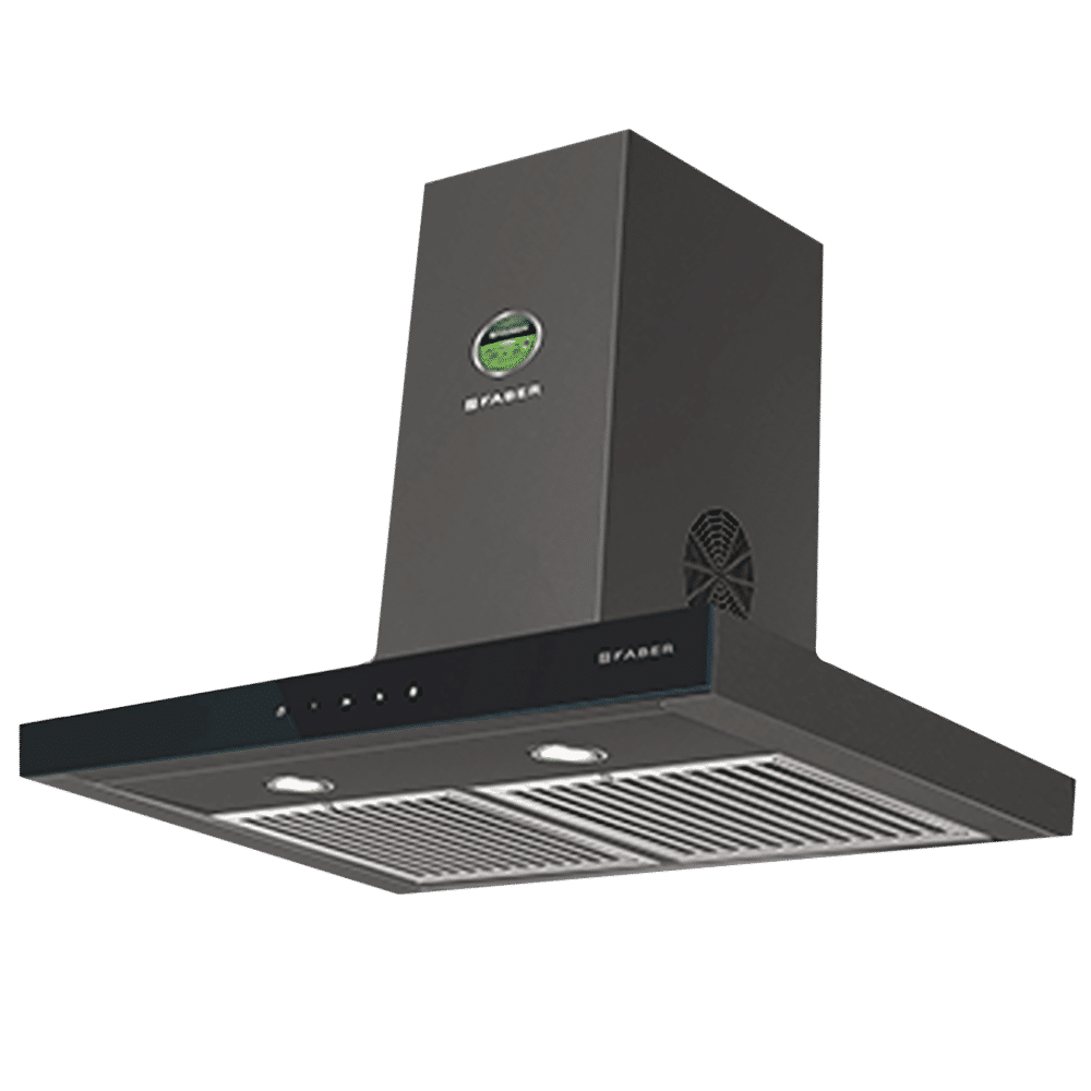 FABER STILUX 3D T2S2 BK TC LTW 90cm 1095m3/hr Ducted Wall Mounted Chimney with Touch Control Panel (Black)