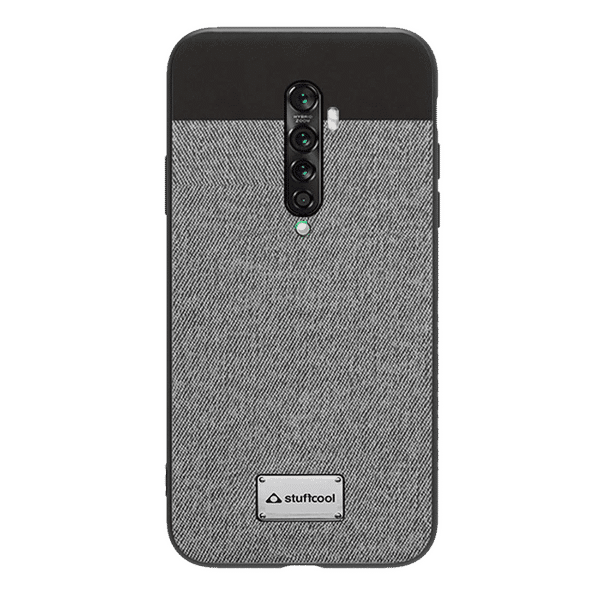 stuffcool PU & Leather Back Cover oppo Reno 2Z (Scratch Protection, Grey)_1