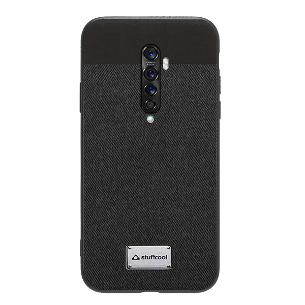 stuffcool PU & Leather Back Cover oppo Reno 2Z (Scratch Protection, Black)_1