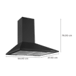 KAFF BASE LX BL 60cm 700m3/hr Ducted Wall Mounted Chimney with Soft Push Buttons (Black)_2