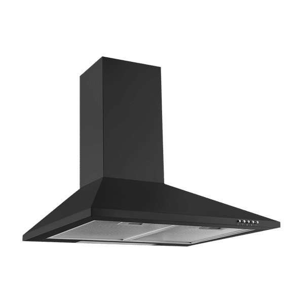 KAFF BASE LX BL 60cm 700m3/hr Ducted Wall Mounted Chimney with Soft Push Buttons (Black)_1