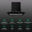 elica FL 600 SLIM HAC MS NERO 60cm 1200m3/hr Ducted Auto Clean Wall Mounted Chimney with Touch Control Panel (Black)_3