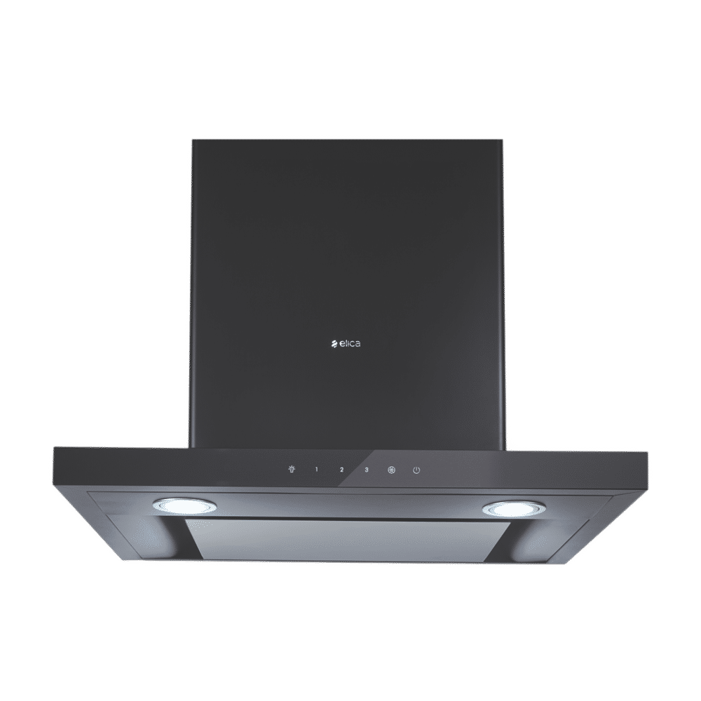 elica SPOT H4 EDS 60 NERO T4V LED 60cm 1010m3/hr Ducted Wall Mounted Chimney with Touch Control (Black)