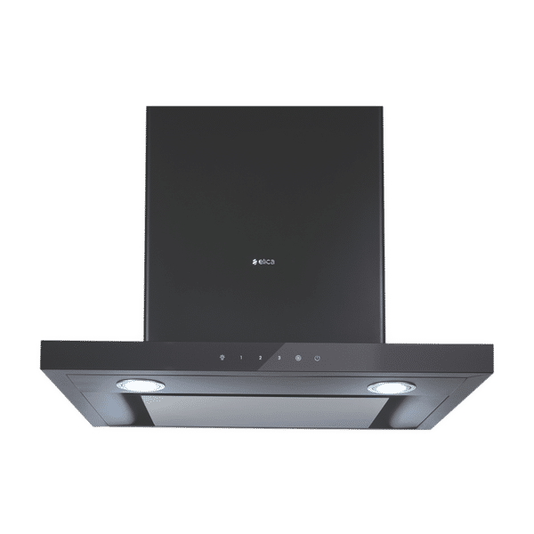 elica SPOT H4 EDS 60 NERO T4V LED 60cm 1010m3/hr Ducted Wall Mounted Chimney with Touch Control (Black)_1