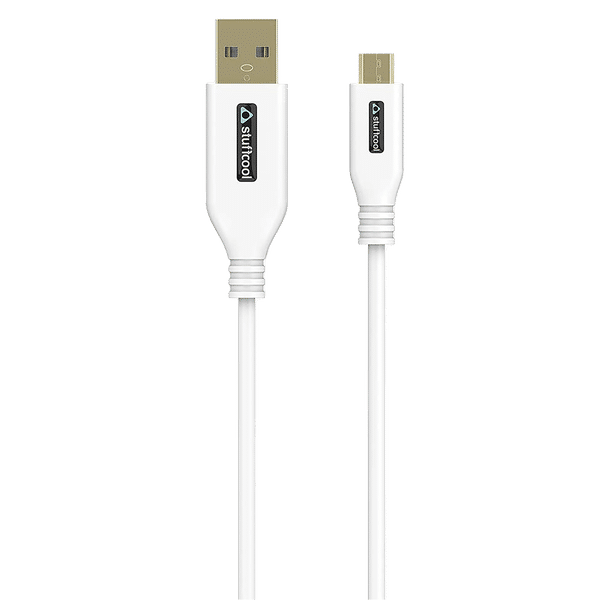 stuffcool Rapido Type A to Micro USB 4.9 Feet (1.5M) Cable (Sleek Design, White)_1