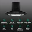BLOWHOT Electra BAC MS 90cm 1200m3/hr Ducted Auto Clean Wall Mounted Chimney with Motion Sensor Gesture (Black)_3