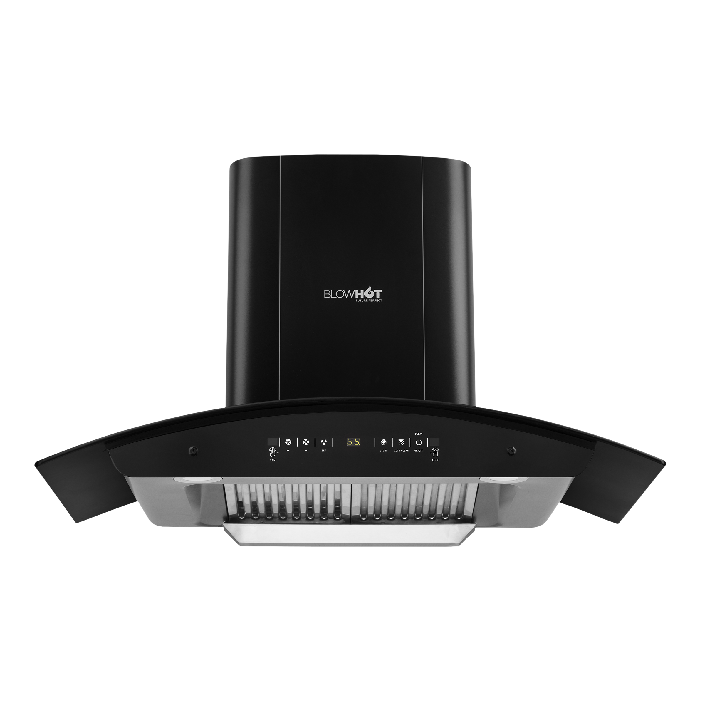 BLOWHOT Electra BAC MS 90cm 1200m3/hr Ducted Auto Clean Wall Mounted Chimney with Motion Sensor Gesture (Black)