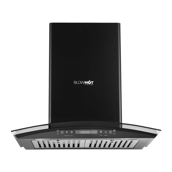 BLOWHOT Electra BAC MS 60cm 1200m3/hr Ducted Auto Clean Wall Mounted Chimney with Motion Sensor Gesture (Black)_1