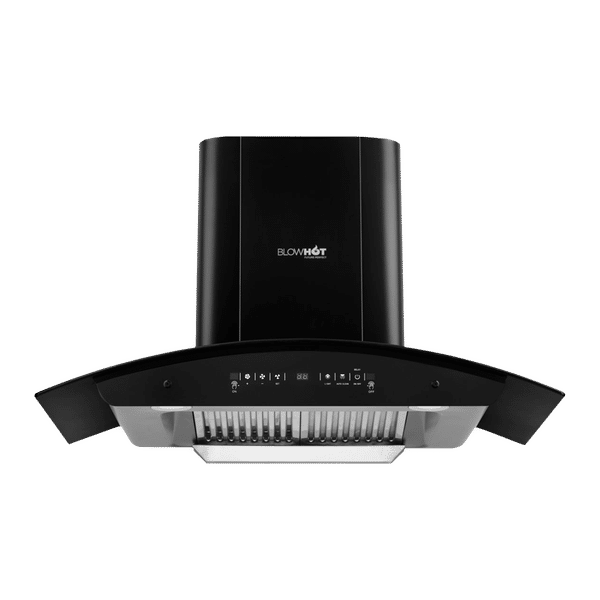 BLOWHOT Camellia BAC MS 90cm 1300m3/hr Ducted Auto Clean Wall Mounted Chimney with Motion Sensor Gesture (Black)_1