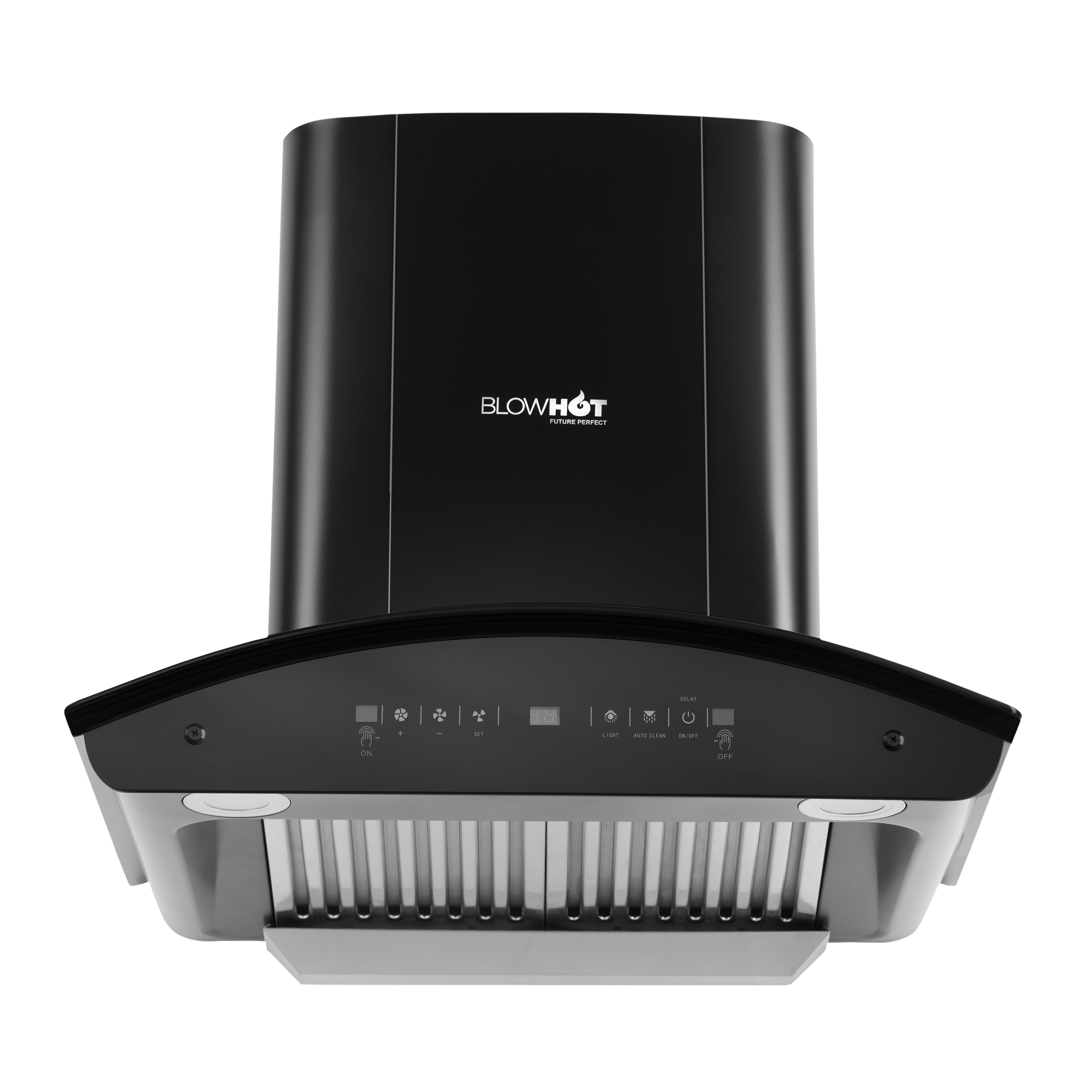 BLOWHOT Camellia BAC MS 60cm 1300m3/hr Ducted Auto Clean Wall Mounted Chimney with Motion Sensor Gesture (Black)