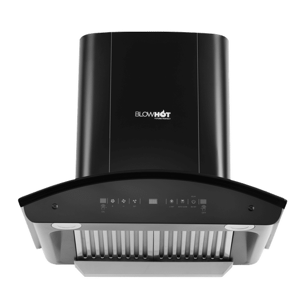 BLOWHOT Camellia BAC MS 60cm 1300m3/hr Ducted Auto Clean Wall Mounted Chimney with Motion Sensor Gesture (Black)_1