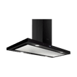 elica ISMART SPOT H4 EDS ISLAND LTW 90 NERO 90cm Ducted Ceiling Mounted Chimney with Touch Control Panel (Black)_1