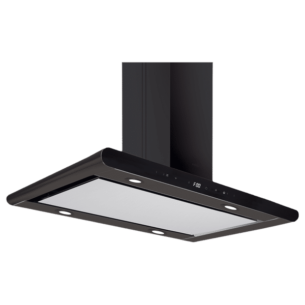 elica ISMART GALAXY EDS ISLAND LTW 90 NERO 90cm Ductless Ceiling Mounted Chimney with Motion Sensor (Black)_1