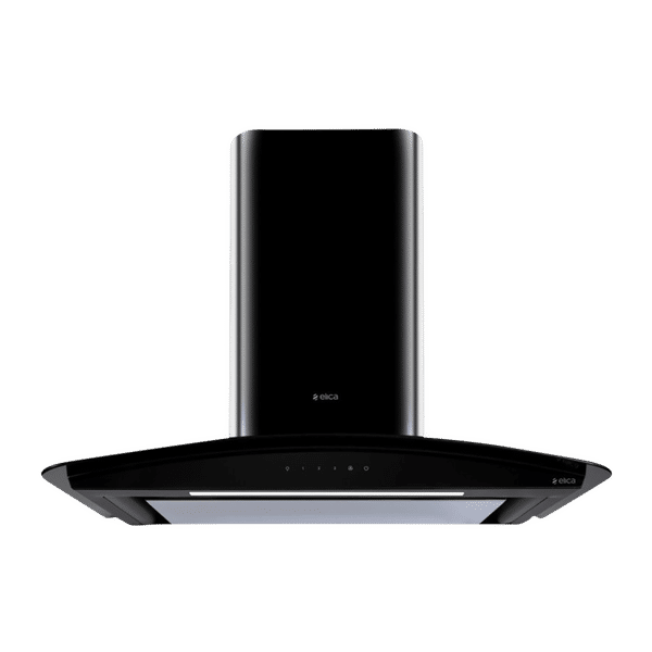 elica GLACE EDS PLUS HE LTW 90 BK NERO T4V LED S 90cm 1220m3/hr Ductless Wall Mounted Chimney with Touch T4V Control (Black)_1