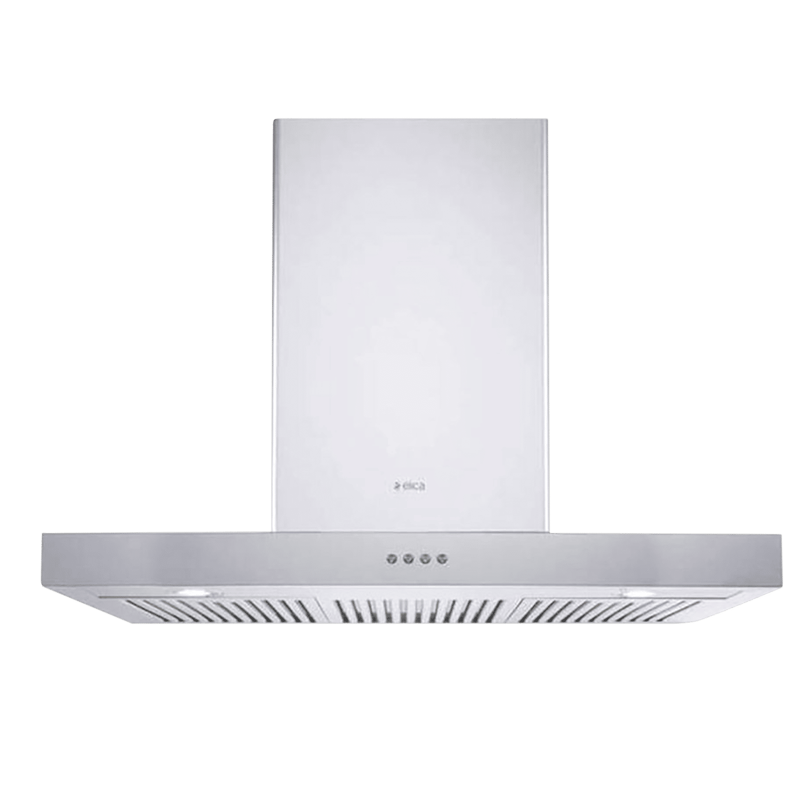 elica SPOT NG ISLAND ETB PLUS LTW 90 PB LED 90cm 1220m3/hr Ducted Wall Mounted Chimney with Push Button Control (Silver)