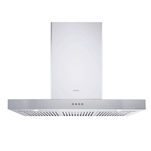 elica SPOT NG ISLAND ETB PLUS LTW 90 PB LED 90cm 1220m3/hr Ducted Wall Mounted Chimney with Push Button Control (Silver)_1