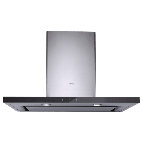 elica SPOT H4 EDS HE LTW 90 T4V LED 90cm 1010m3/hr Ducted Wall Mounted Chimney with Deep Silence Technology (Black)_1