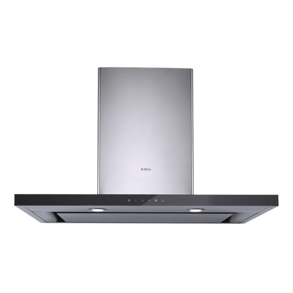 elica SPOT H4 EDS PLUS HE LTW 90 T4V LED 90cm 1220m3/hr Ducted Wall Mounted Chimney with Push Button Control (Black)_1