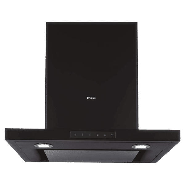 elica SPOT H4 EDS PLUS HE LTW 90 NERO T4V LED 90cm 1220m3/hr Ducted Wall Mounted Chimney with Touch Control (Black)_1