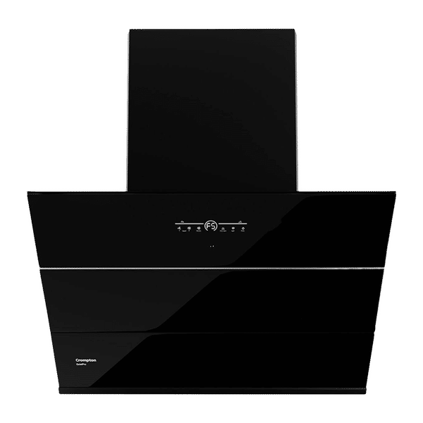 Crompton QuietPro 75cm 1660m3/hr Ducted Auto Clean Wall Mounted Chimney with Touch Control Panel (Midnight Black)_1