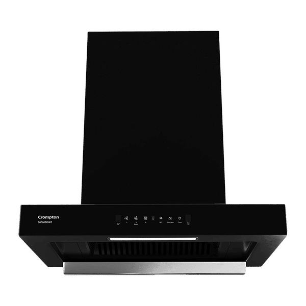 Crompton SensoSmart 60cm 1620m3/hr Ducted Auto Clean Wall Mounted Chimney with Touch Control Panel (Midnight Black)_1