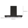 elica ISMART SPOT H6 BF LTW 90 NERO 90cm Ductless Wall Mounted Chimney with Touch Control Panel (Black)_2