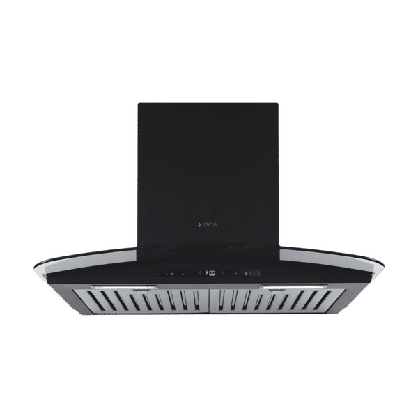 elica ISMART GLACE TRIM BF LTW 60 NERO 60cm Ducted Wall Mounted Chimney with Motion Sensor (Black)_1