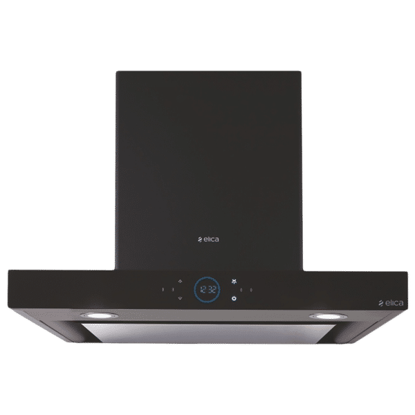 elica ISMART SPOT H6 EDS LTW 60 NERO 60cm Ducted Wall Mounted Chimney with Motion Sensor (Black)_1