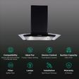 elica ESCG BF 60 NERO 60cm 1100m3/hr Ducted Wall Mounted Chimney with Push Button Control (Black)_3