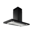 elica ISMART SPOT H6 EDS ISLAND LTW 90 NERO 90cm Ducted Ceiling Mounted Chimney with Touch Control Panel (Black)_1